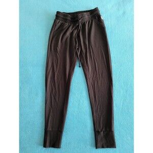 Free People FP Movement Sunny Drawstring Jogger Womens Black Pants Skinny Sz S